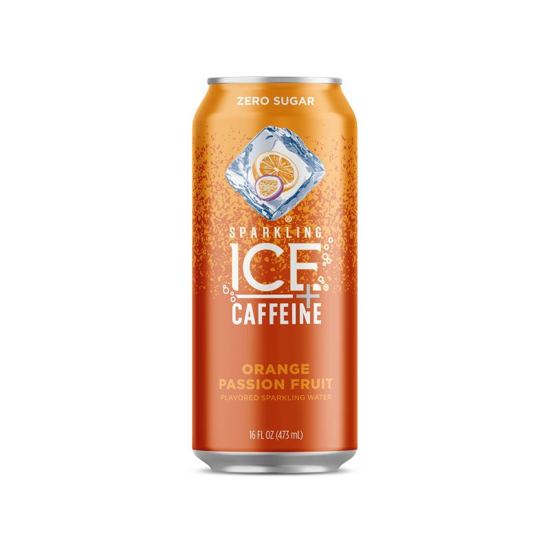 Sparkling Ice +Caffeine Orange Passionfruit - 16 fl oz Can