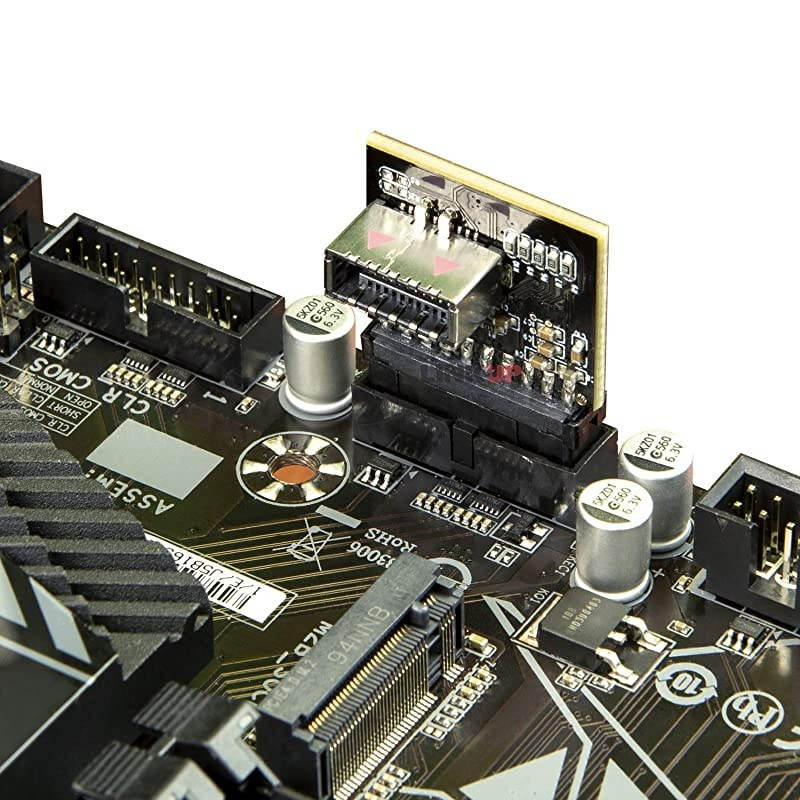 Active Chip USB 30 31 Gen 2 Internal IDC 20 Pin Motherboard Header to AKey 20 Pin Female Header Converter for Type C Panel Mount Adapter