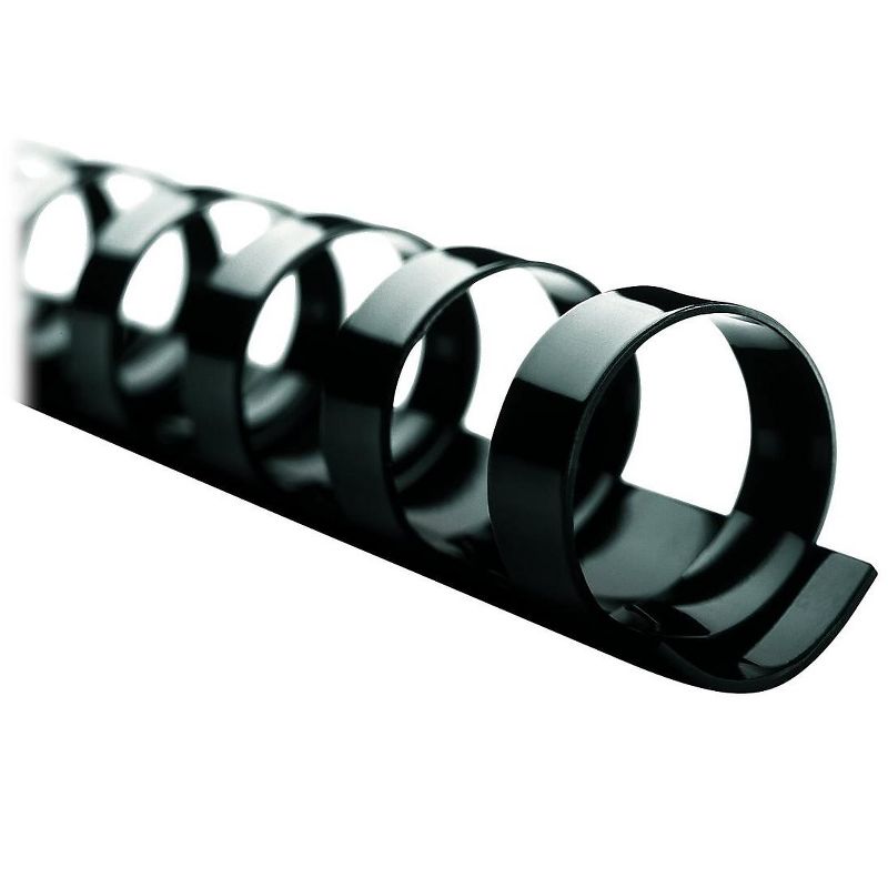 Paper Mate CombBind Standard Spines 1/2" Diameter 90 Sheet Capacity Black 100/Box 4000068