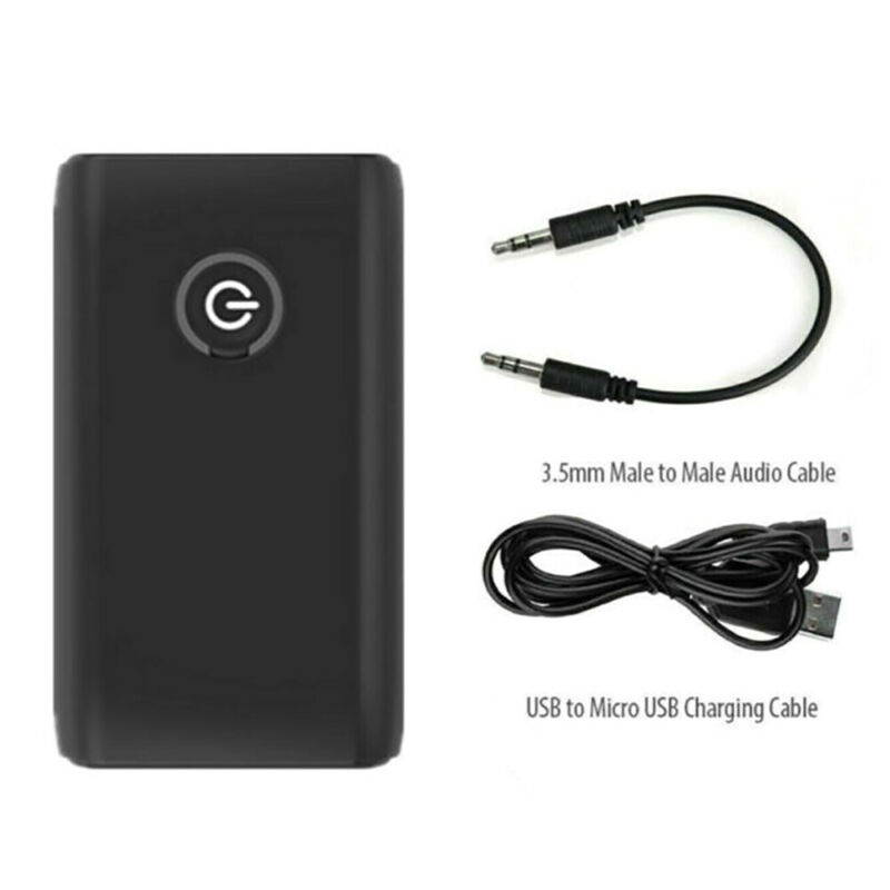 2in1 Bluetooth 5.0 Transmitter & Receiver Wireless Audio Adapter Aux 3.5mm Audio Player for TV, Home Stereo, Smartphone, PC