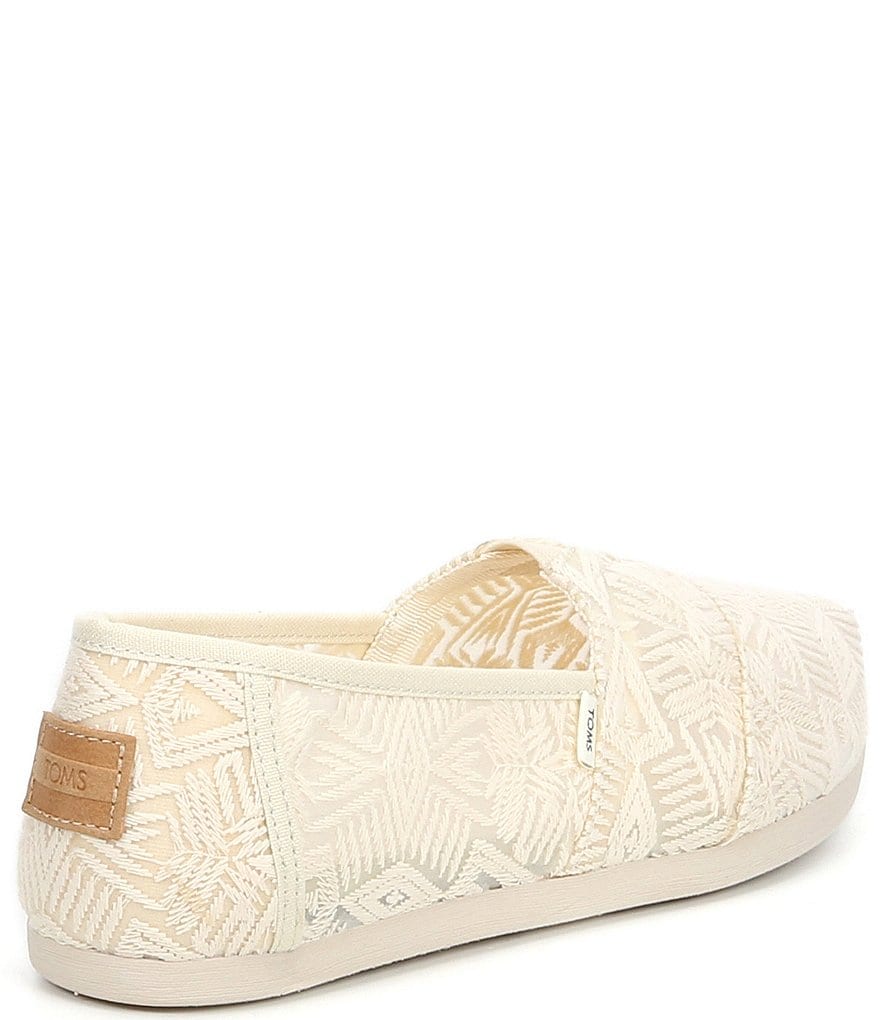 TOMS Women's Alpargata Geo Lace Slip-Ons