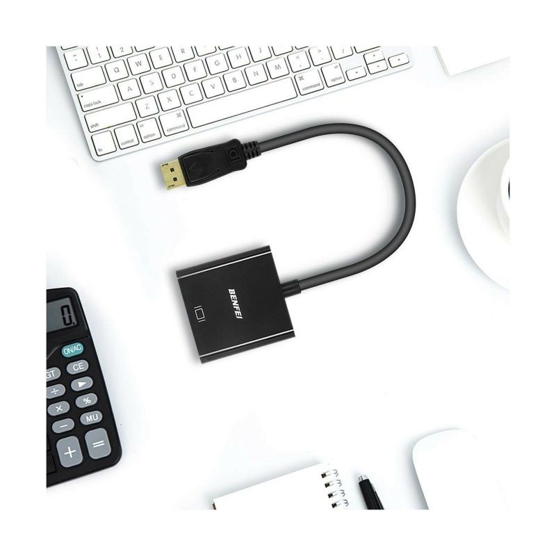 DisplayPort to DVI DVI-D Single Link Adapter, Benfei Display Port to DVI Conv...