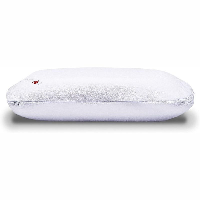 I Love Pillow Ergonomic Head Neck Contour Sleeping Pillow with Memory Foam Core and Removable Machine Wash Cover, King Sized, White