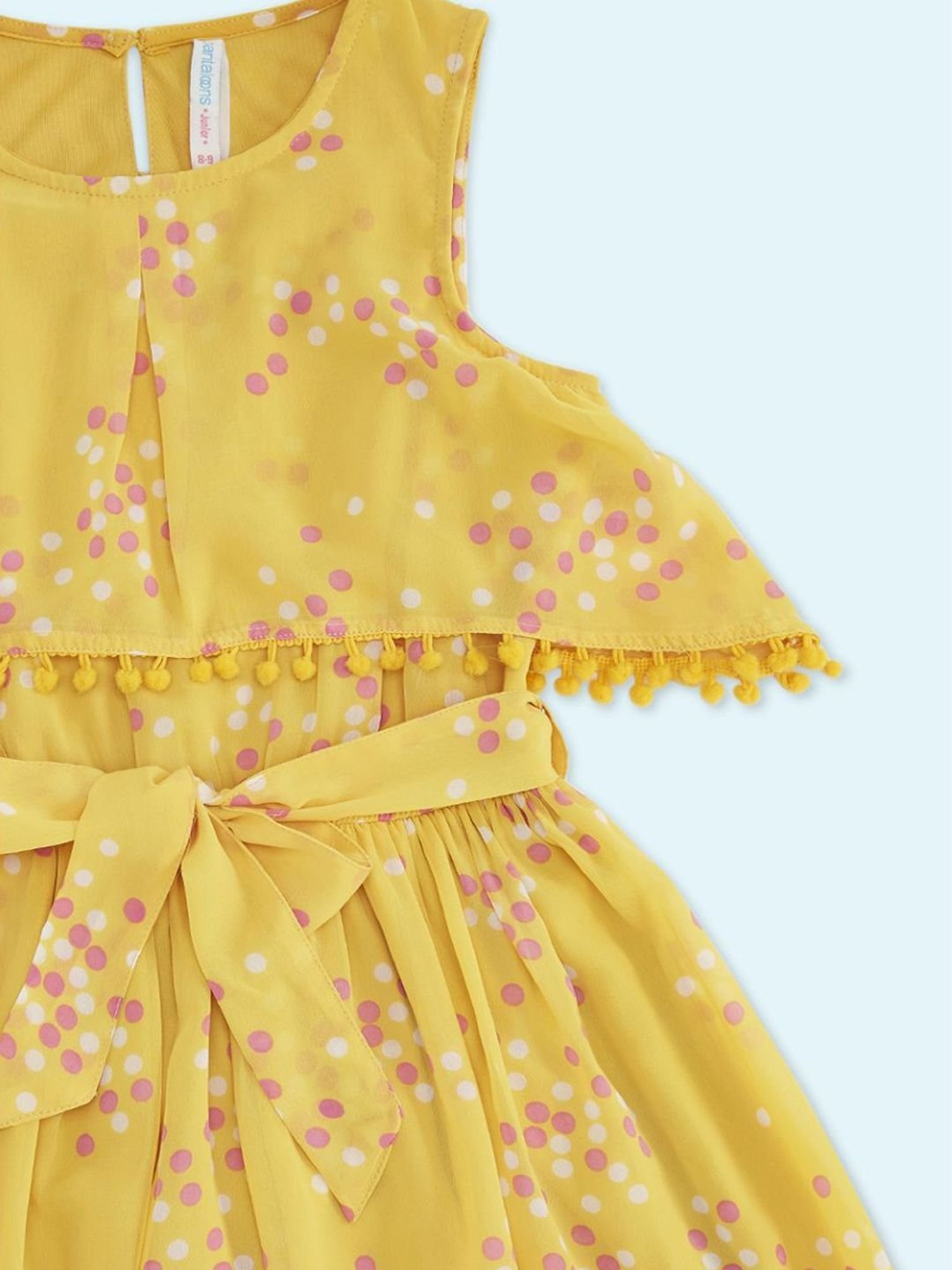 Pantaloons Junior Mustard Printed Dress
