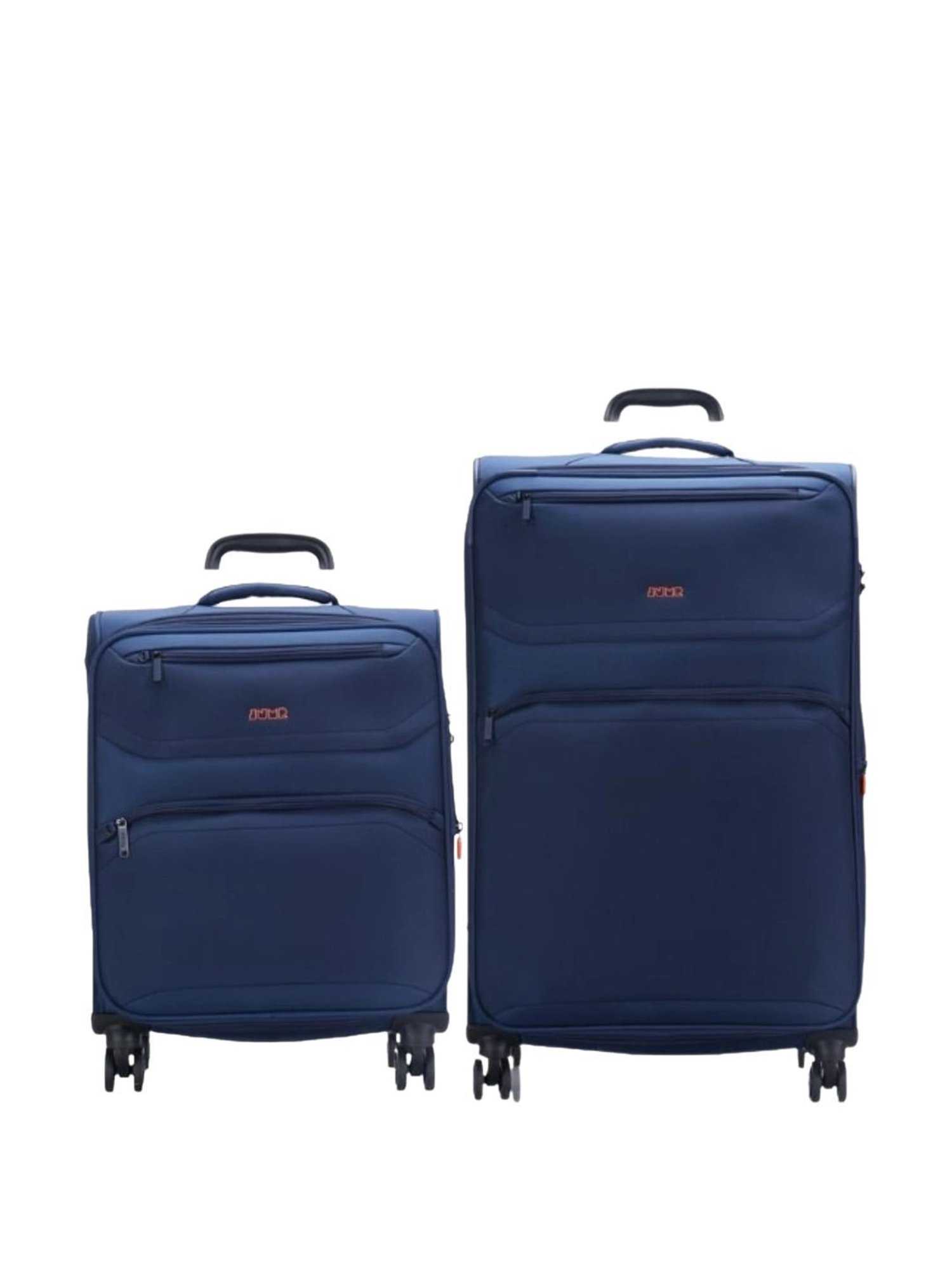 Jump Moorea 2 Navy 8 Wheels Large Soft Cabin Trolley Bag Set of 2