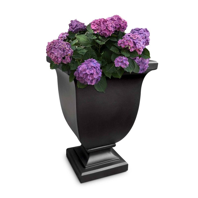 26" Square Augusta Tall Planter Black - Mayne