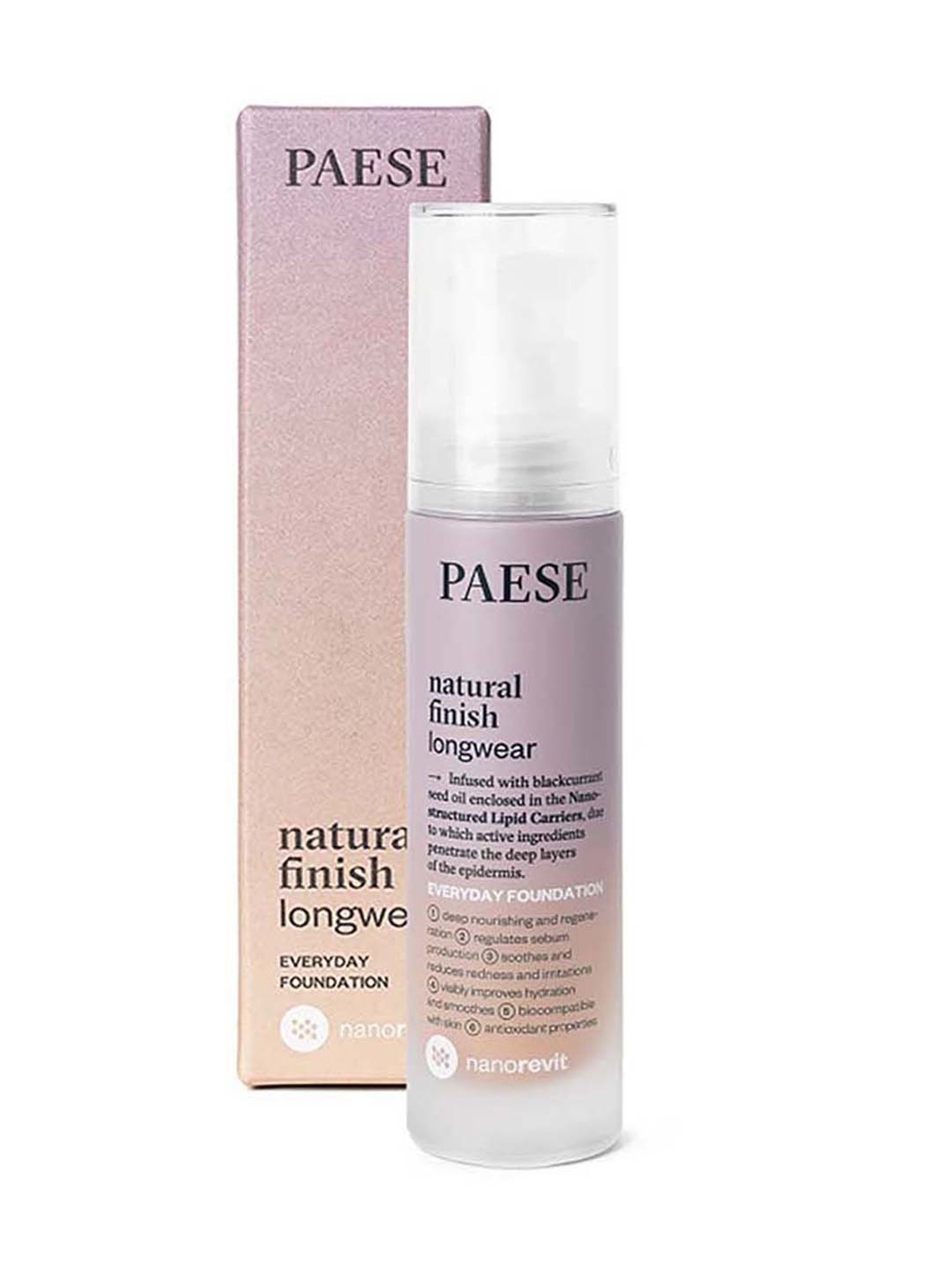 Paese Cosmetics Natural Finish Longwear Foundation 03 Sand - 35 ml
