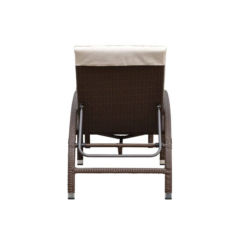 Beach Front Deck Chair To Chaise Lounge Combo - Brown - Courtyard Casual