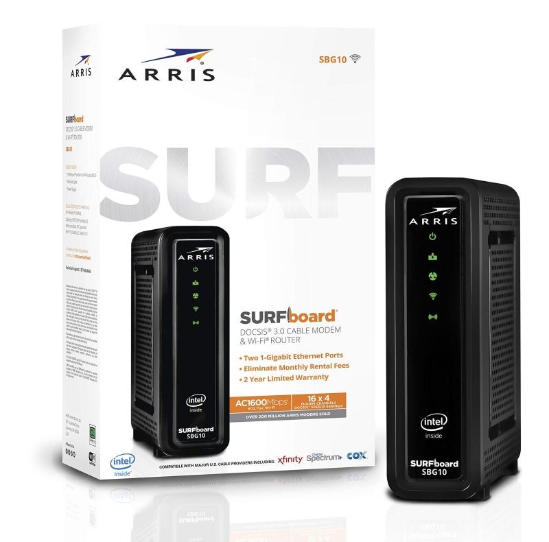 C6250100NAS AC1600 16x4 WiFi Cable Modem Router Combo C6250 DOCSIS 30 Certified for Xfinity Comcast Time Warner Cable Cox More Renewed