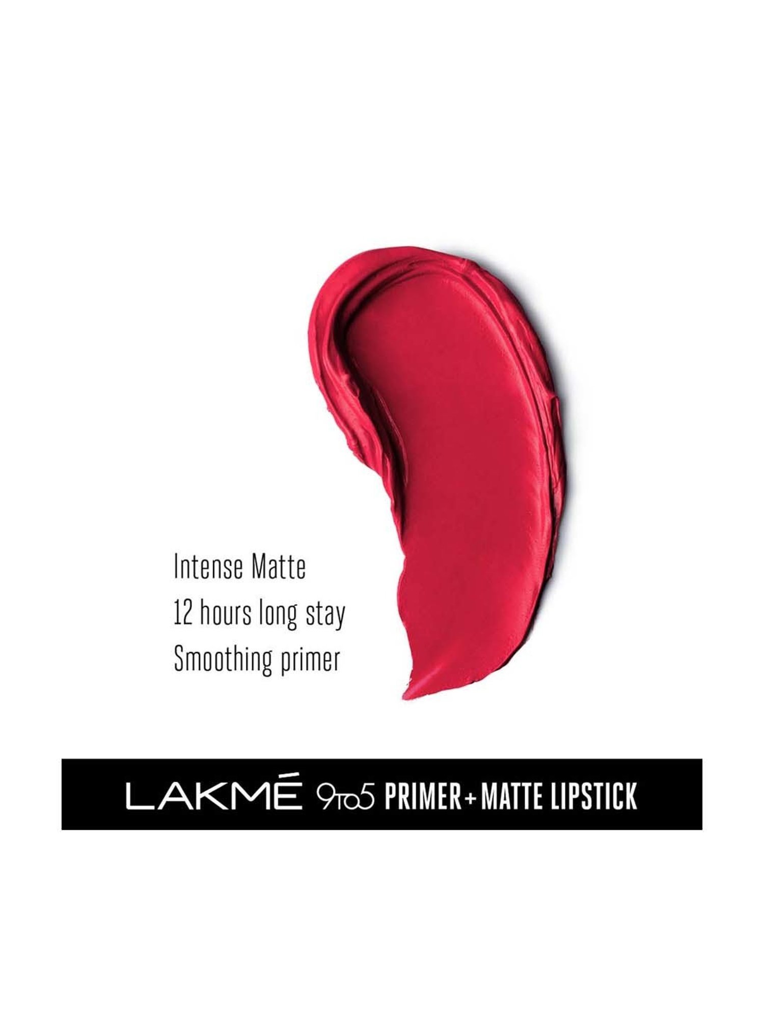 Lakme 9TO5 Primer & Matte Lip Color Iconic Red - 3.6 gm