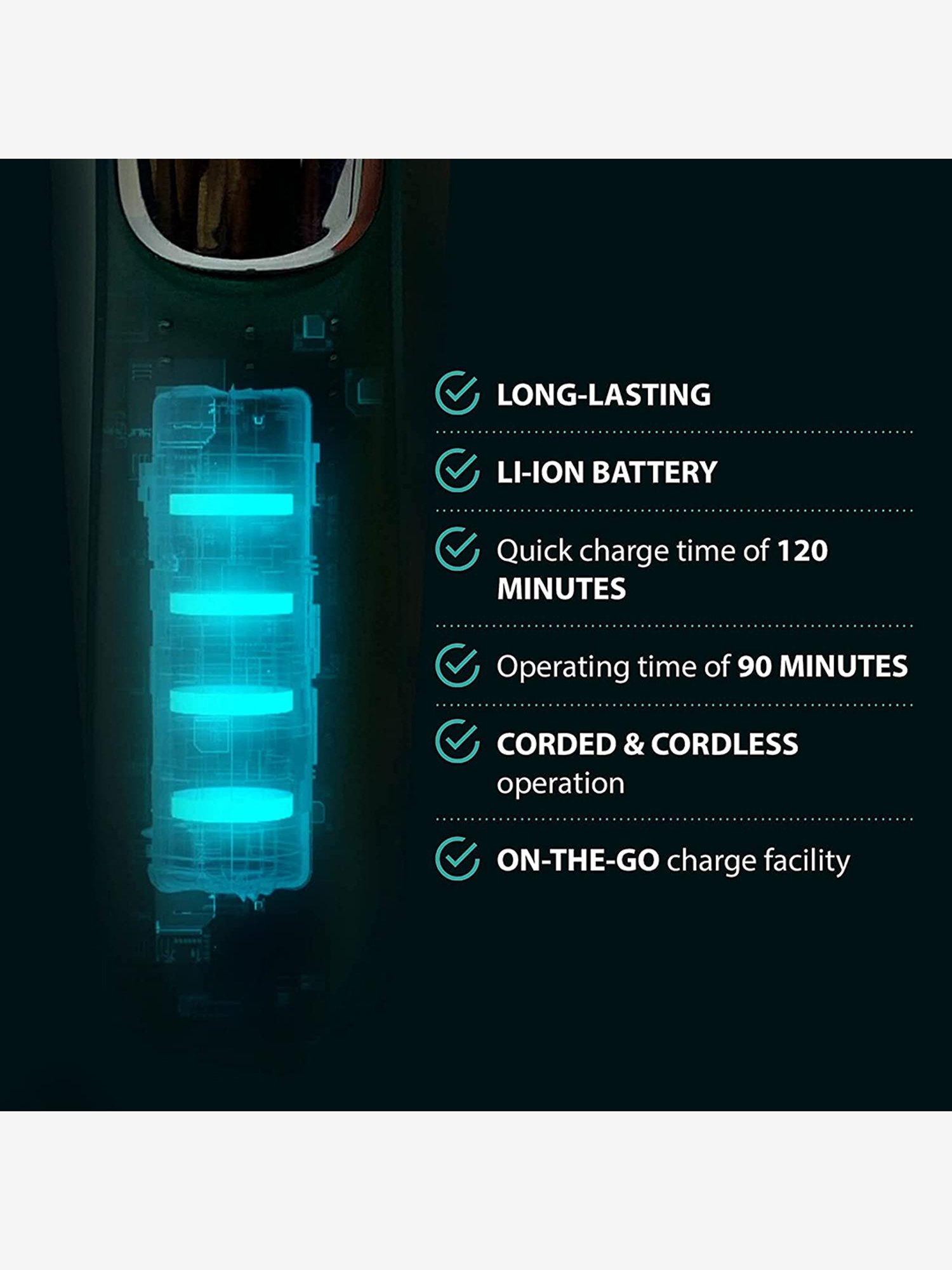 LetsShave Rechargeable Cordless Grooming Kit For Men (Green/Black)