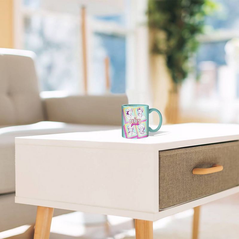 Golden Girls 20oz Ceramic Retro Squares Mug  - Silver Buffalo