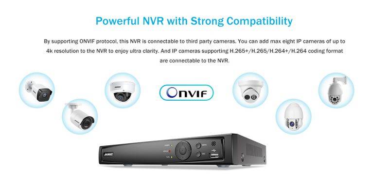 ANNKE 1080P HD PoE Network Video Security System, 8CH 4K Surveillance NVR with H.265 Video Compression,Weatherproof Cameras with EXIR LEDs 4 Camera - 2TB HDD