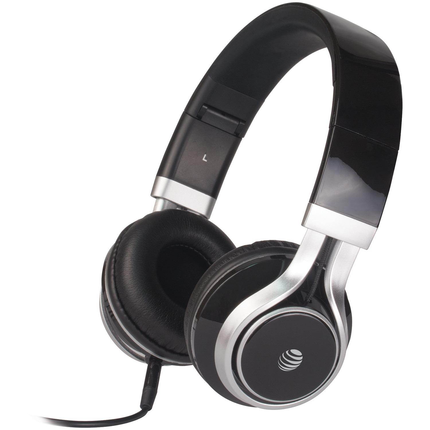 At&t[r] Hpm10-blk Stereo Over-ear Headphones With Microphone [black]