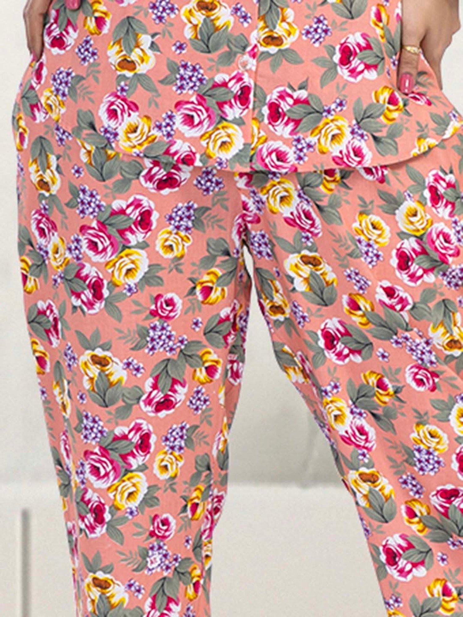 Nino Bambino Peach Printed Shirt With Pants