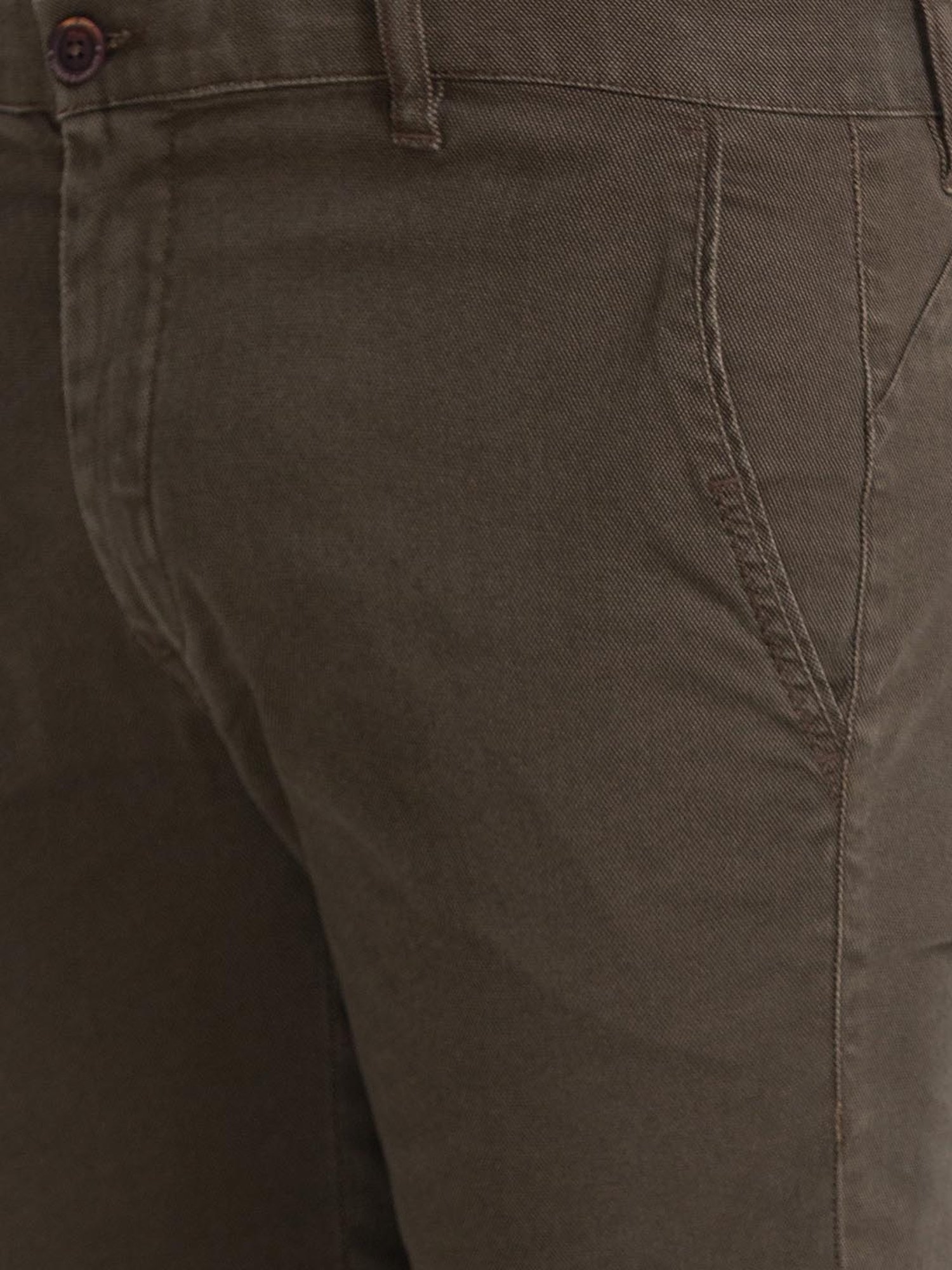 WES Casuals by Westside Olive Relaxed-Fit Mid-Rise Cotton Blend Joggers