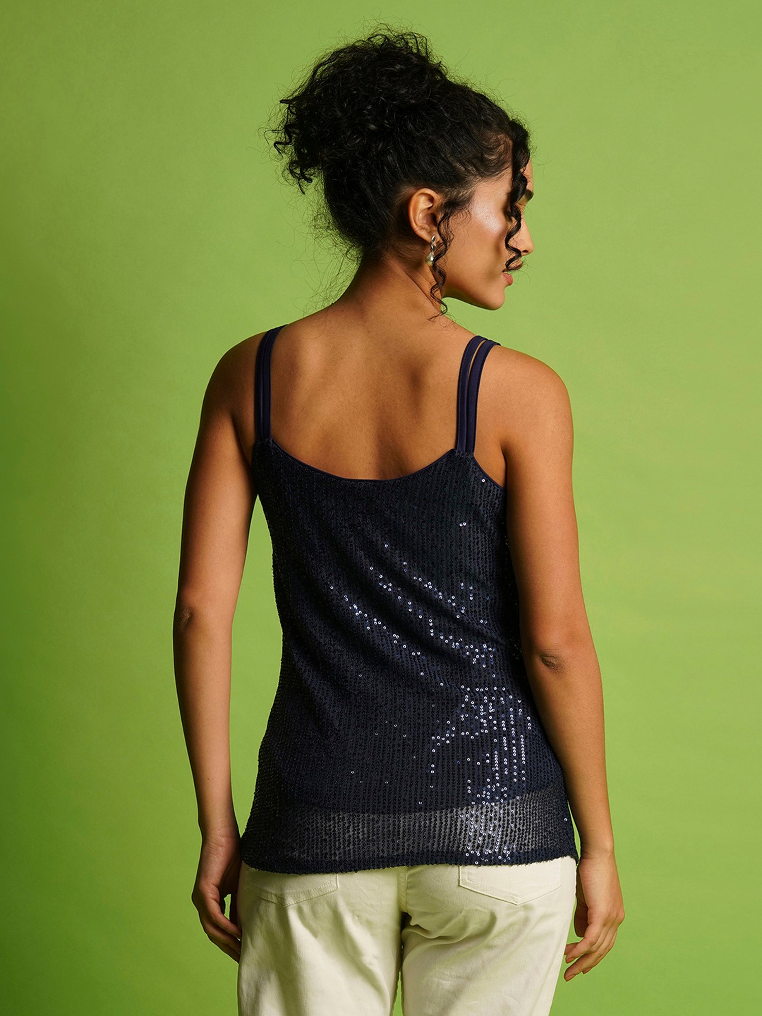 Globus Navy Embellished Top