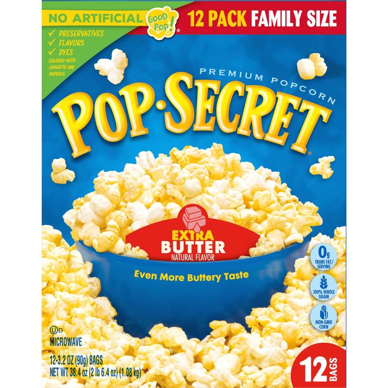 Pop Secret Extra Butter Microwave Popcorn - 12ct