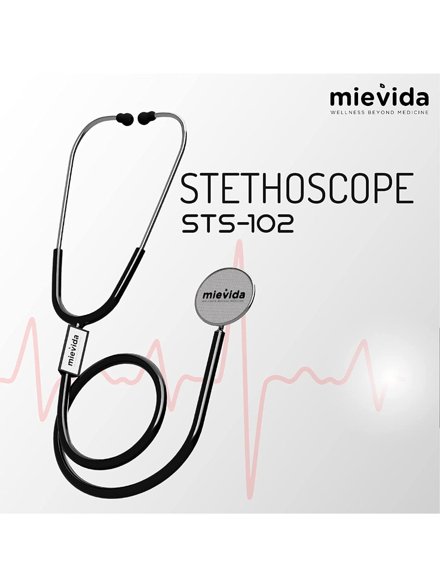 Mievida STS 102 Cardiology Stethoscope (Black)