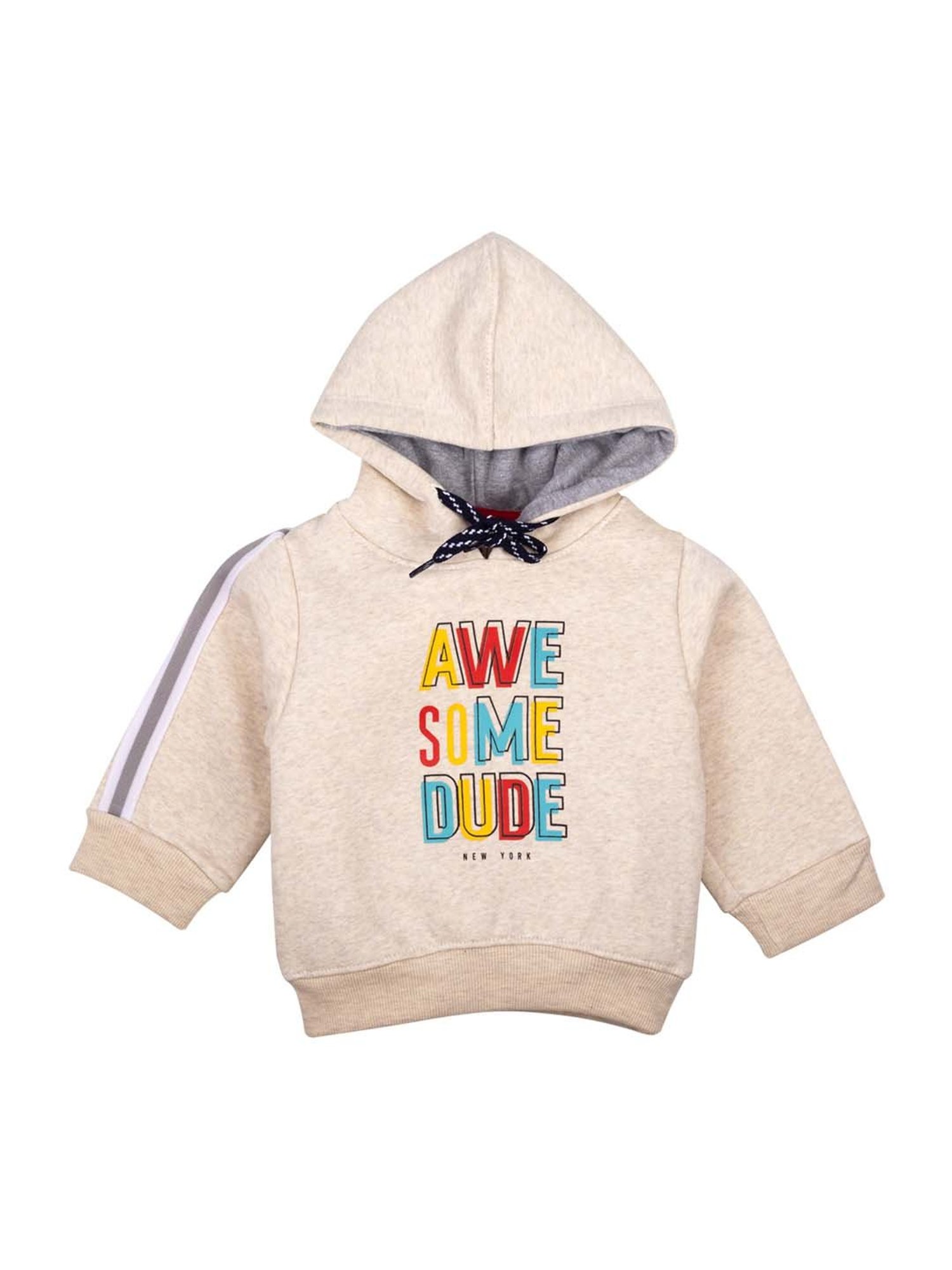 Mee Mee Kids Off White Printed Hoodie
