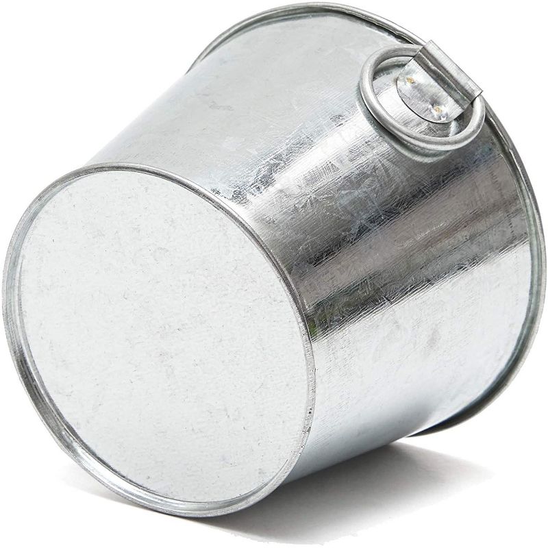 Juvale 12-Pack Mini Decorative Galvanized Metal Buckets with Handles 4.5 x 3.5 In