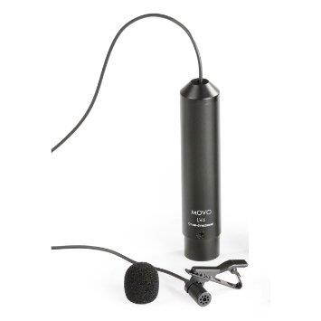 Movo LV4-O XLR Phantom Power Lavalier Omnidirectional Microphone, with Lapel Clip and Windscreen