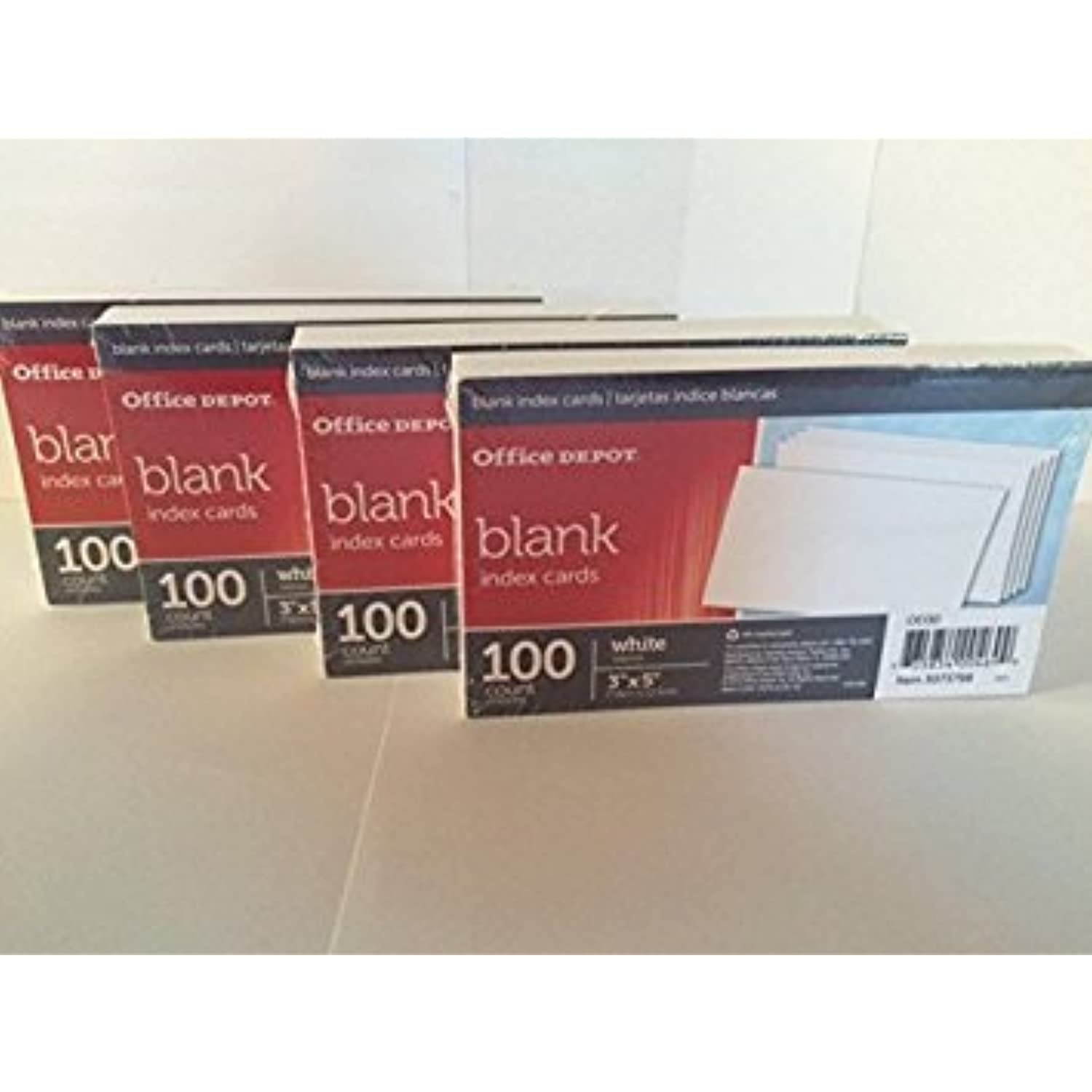 Office Depot  Blank Index Cards 3"x5" - 400 Count