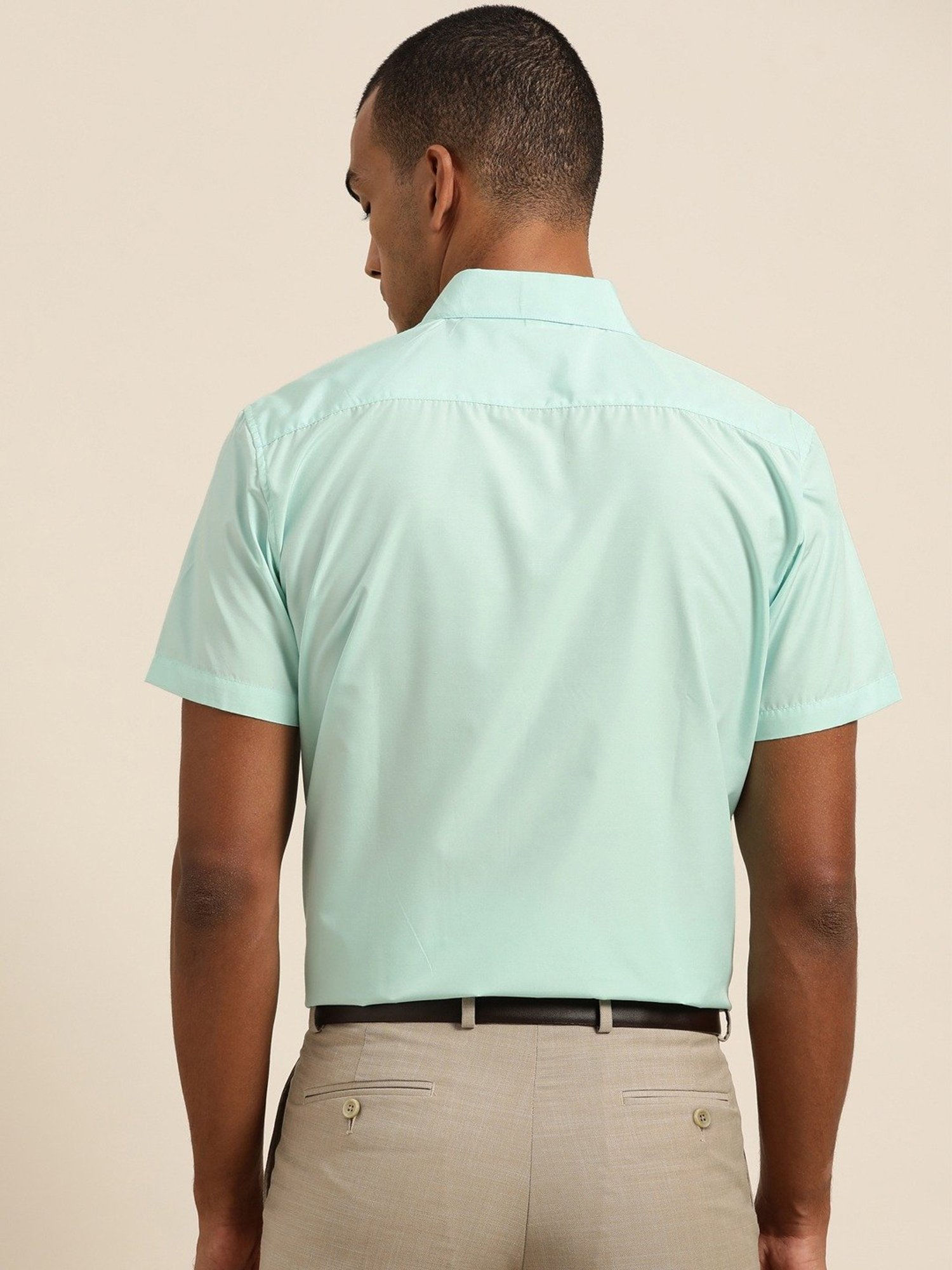 Sojanya Green Cotton Regular Fit Shirt