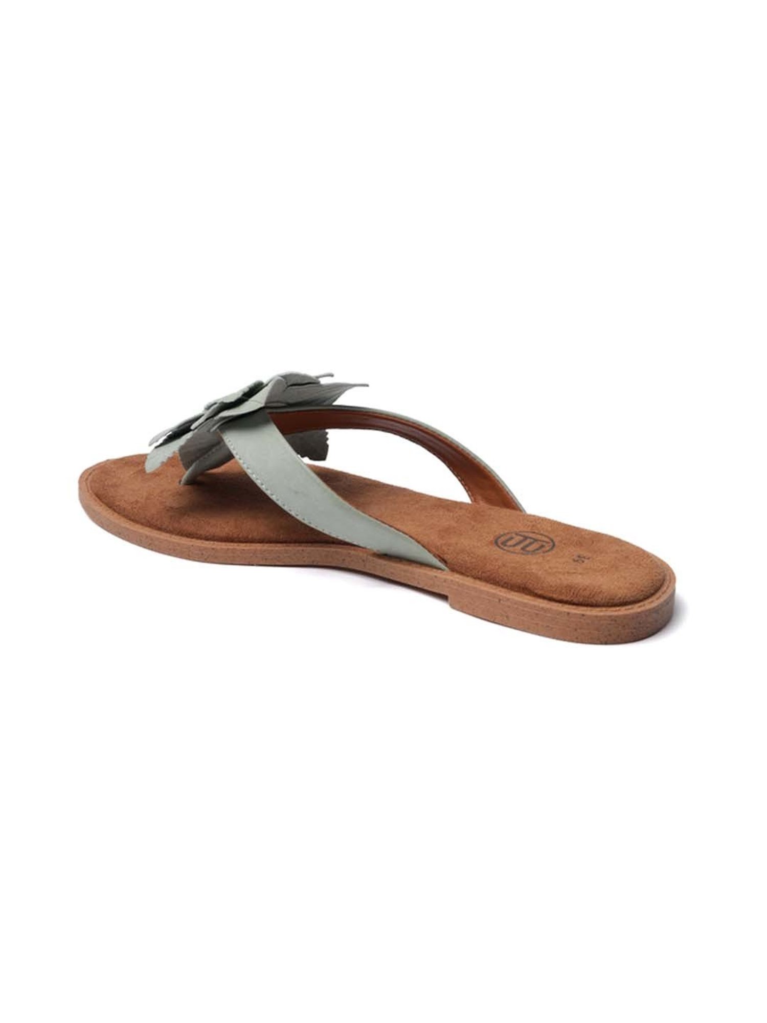 BAGATT Women's Goldy Light Green Thong Sandals