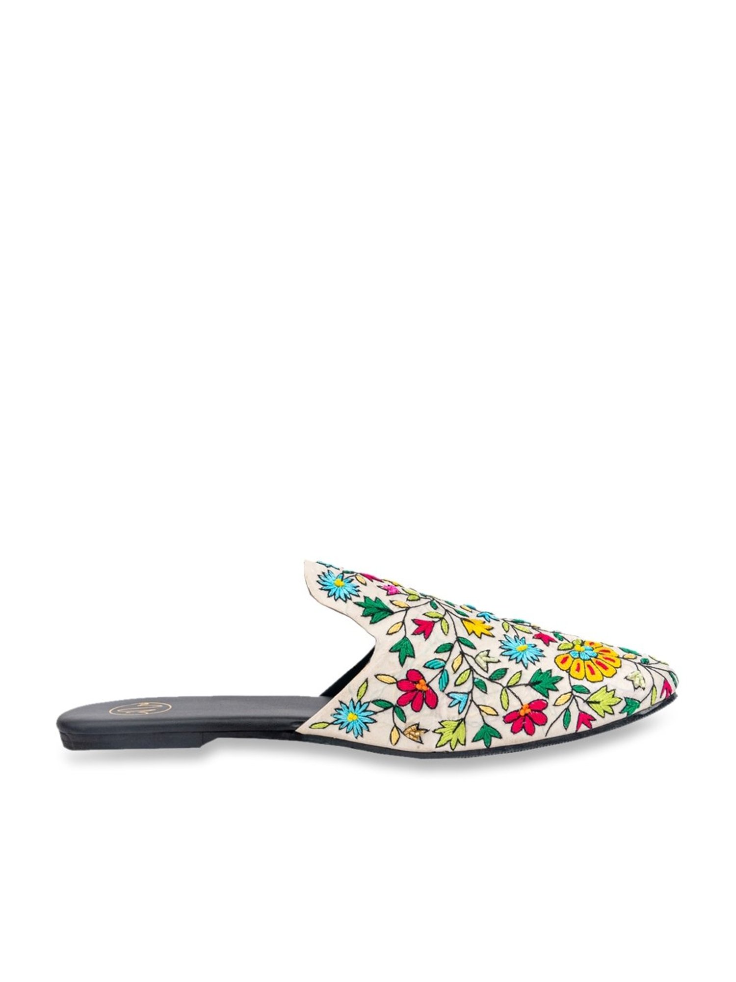 NR by Nidhi Rathi Women's White Mule Shoes