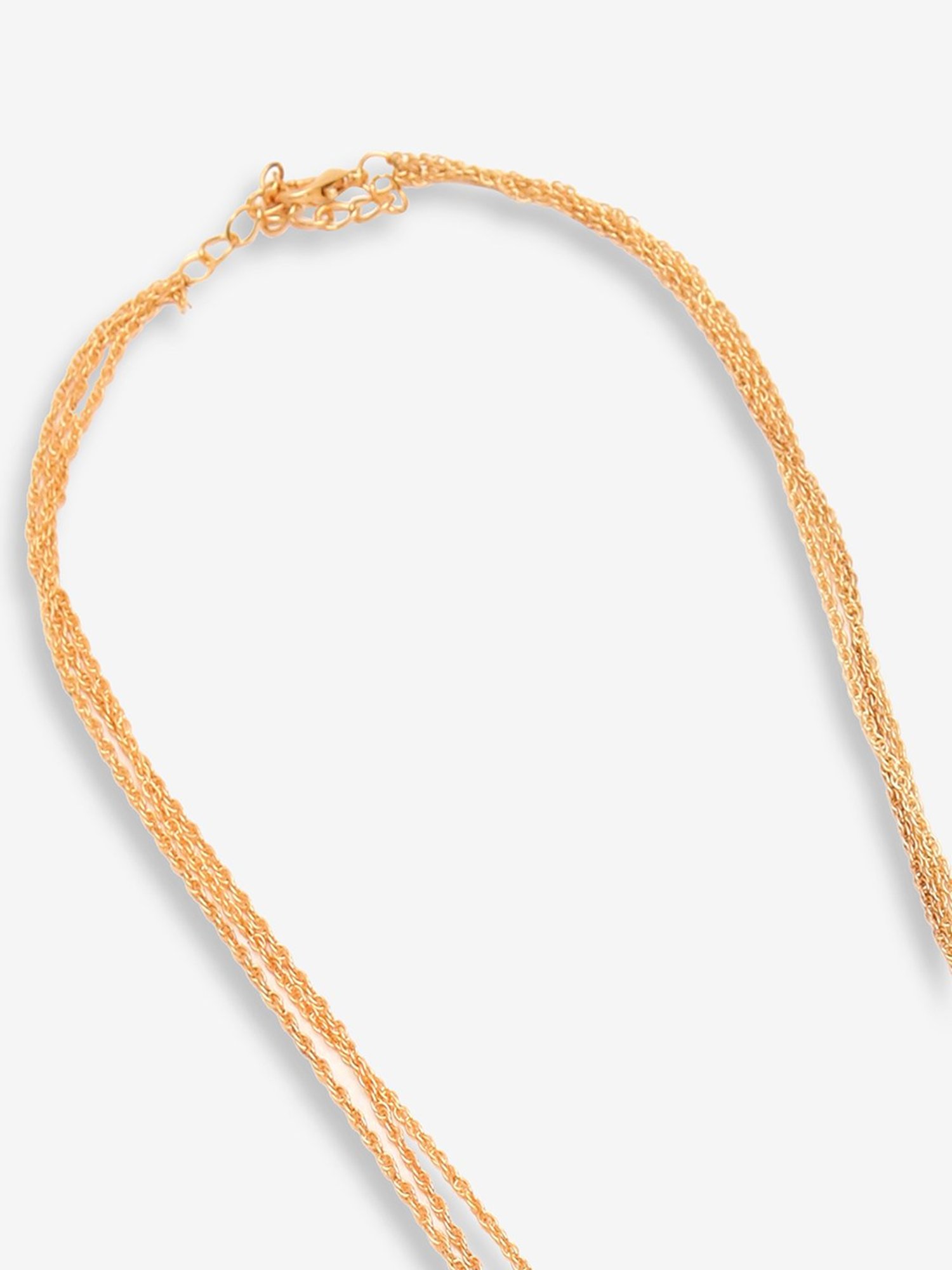 SOHI Gold Plated Designer Pendant Chain For Women