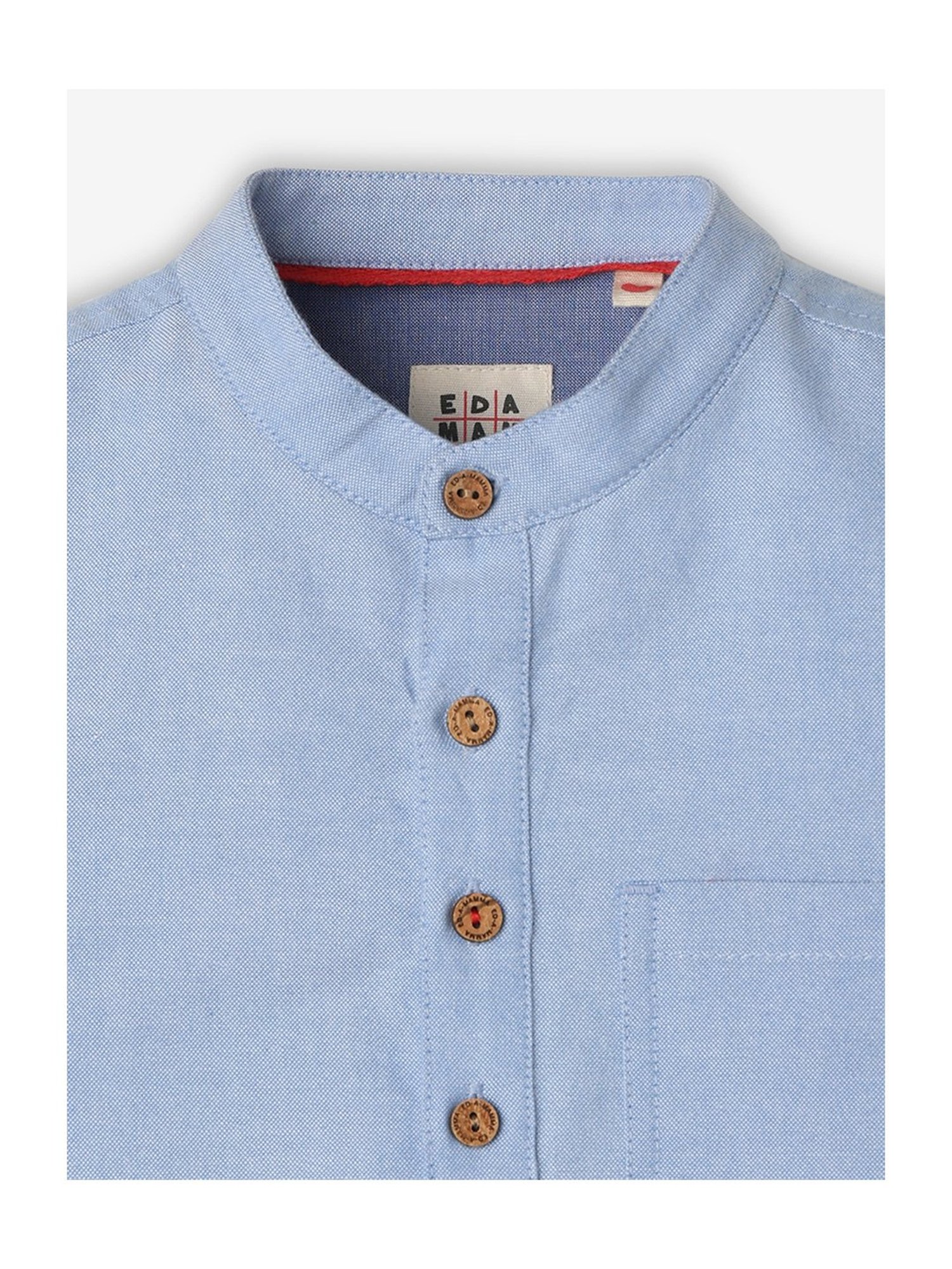 Ed-a-Mamma Kids Light Blue Textured Shirt