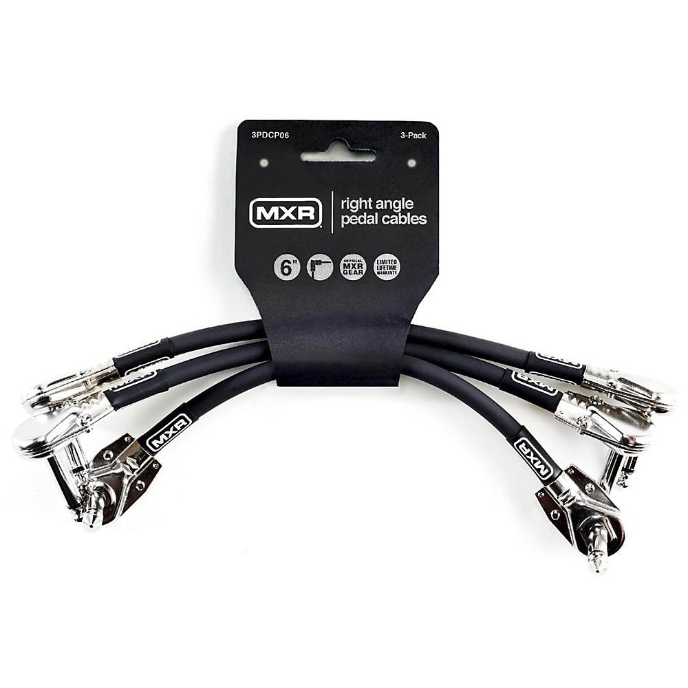 MXR 6" Right Angle Patch Cables, 3 Pack