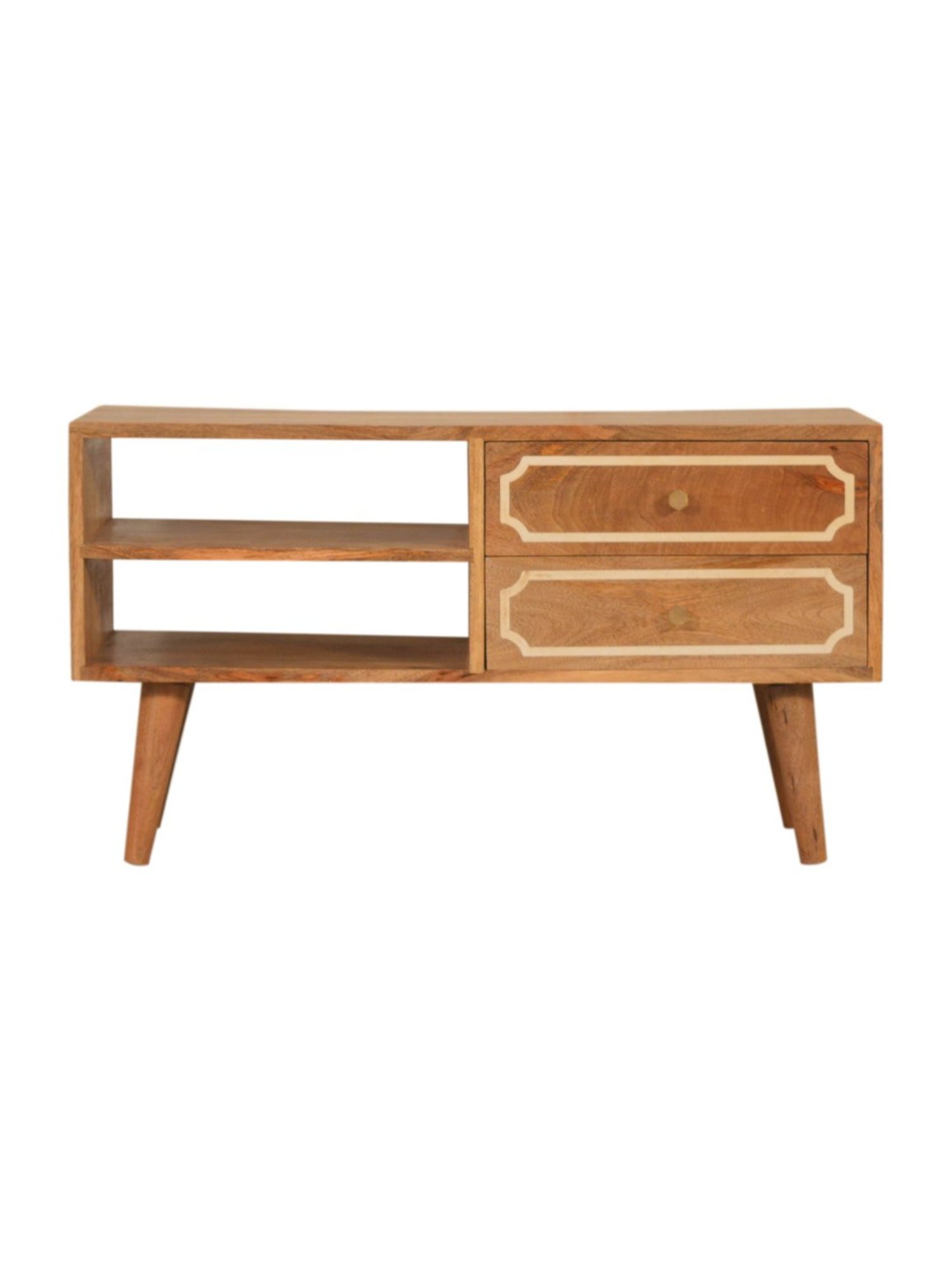 Delite Kom Flex Flowery Wenge & Acacia Dark Engineered Wood TV Entertainment Unit