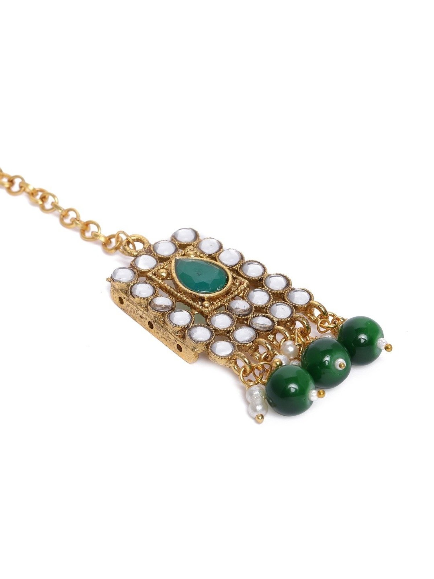 Sri Jagdamba Pearls White Alloy Classic Necklace & Earring Set