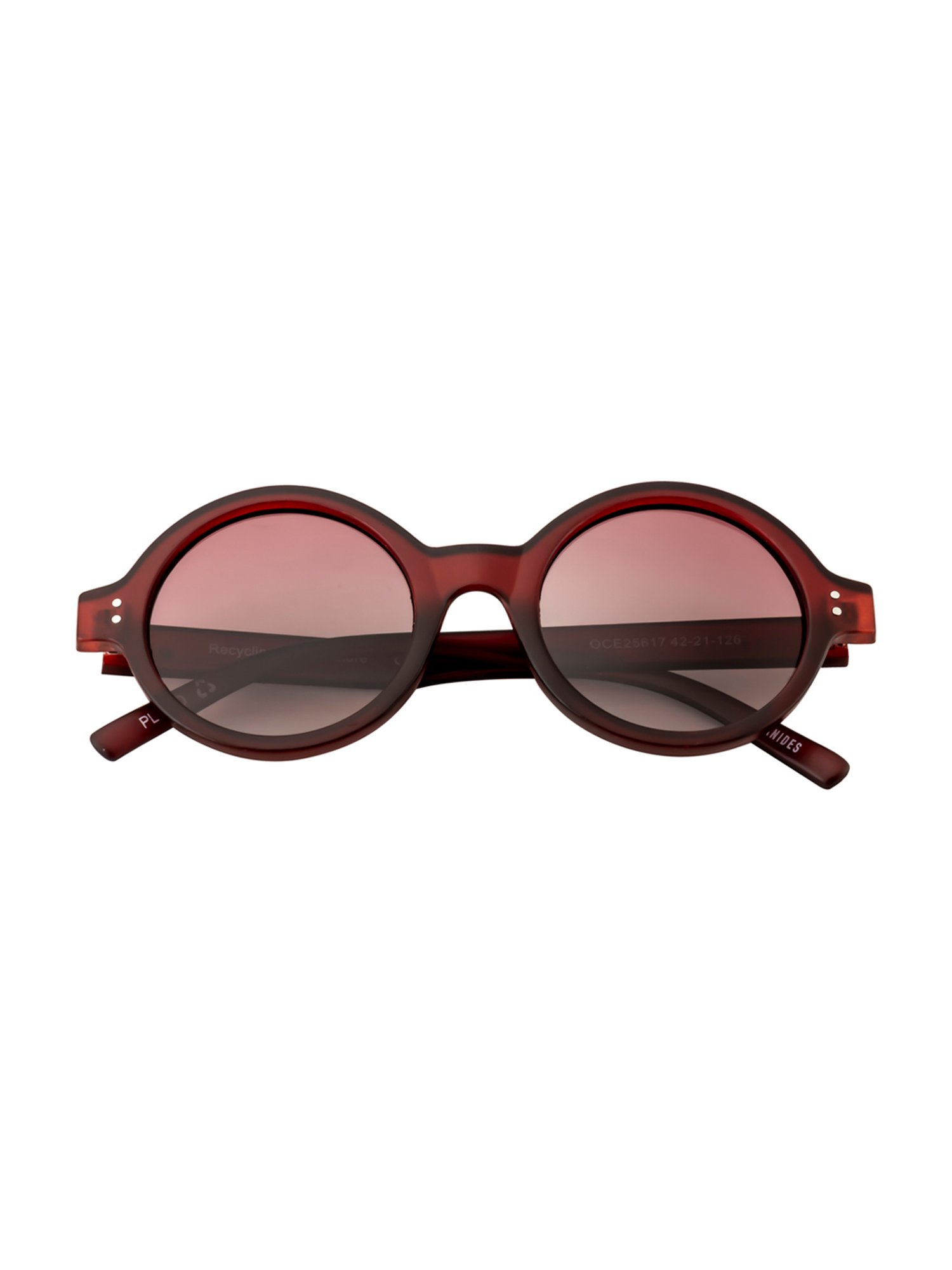 Oceanides Brown Round Unisex Sunglasses