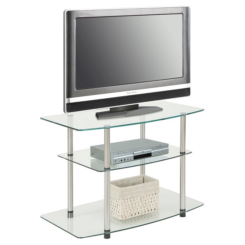Rosemark 3 Door Media Credenza TV Stand for TVs up to 66" Gray - Treasure Trove Accents