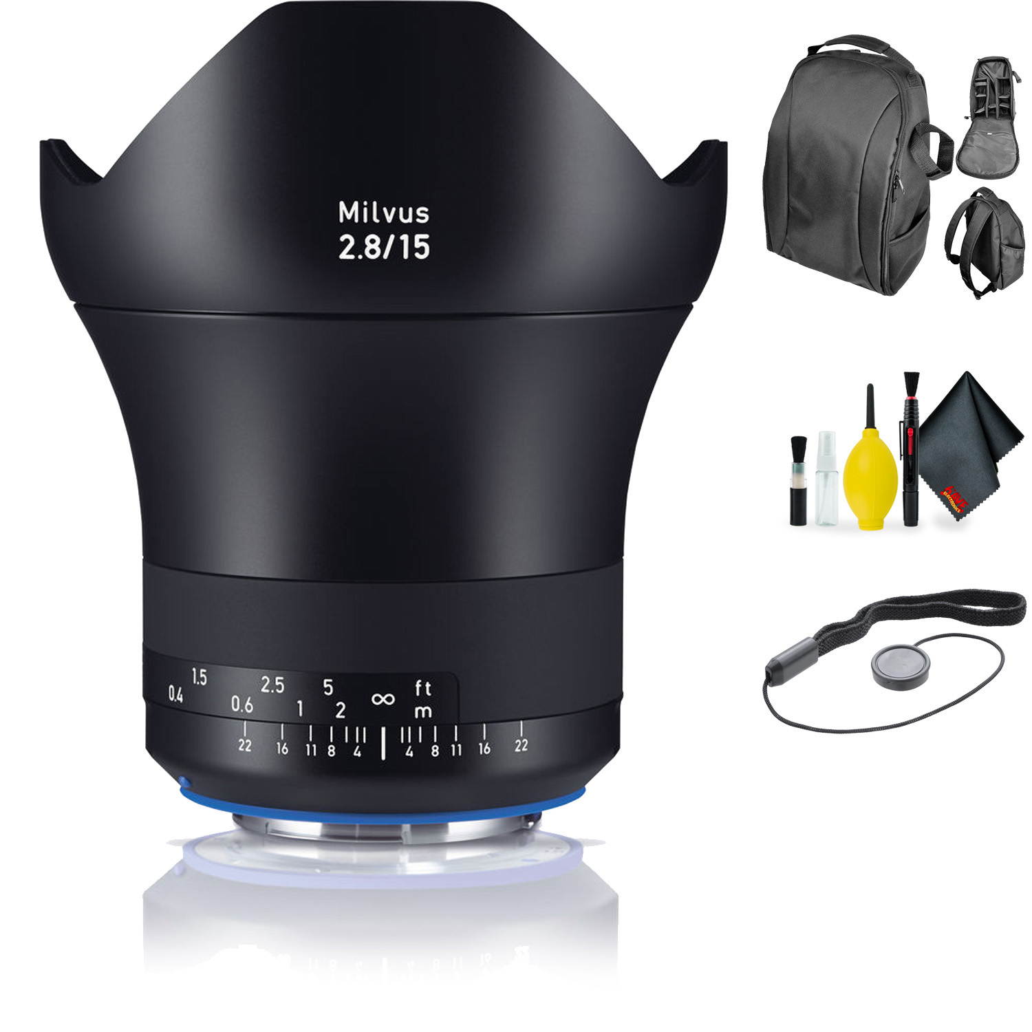 Zeiss Milvus 15mm f/2.8 ZE Lens for Canon EF - 2111-790 + Deluxe Lens Cleaning Kit