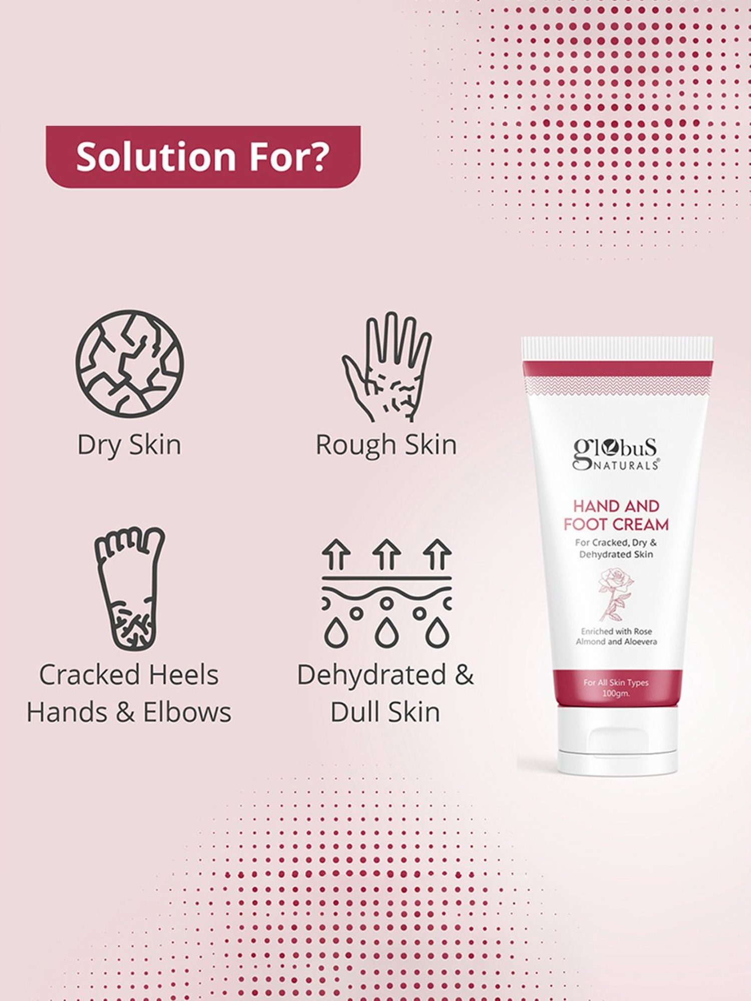 Globus Naturals Nourishing Hand and Foot Cream - Pack of 2