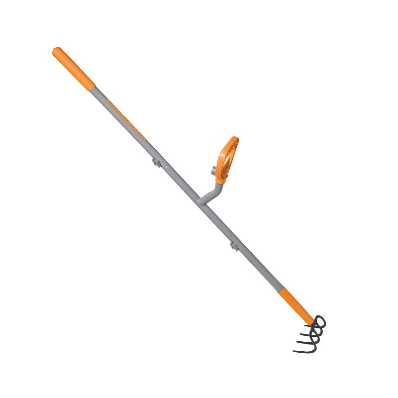 Ergie Systems ERG-CLTV45 Steel Shaft Garden Soil Cultivator | 54-Inch | 4 Tines.