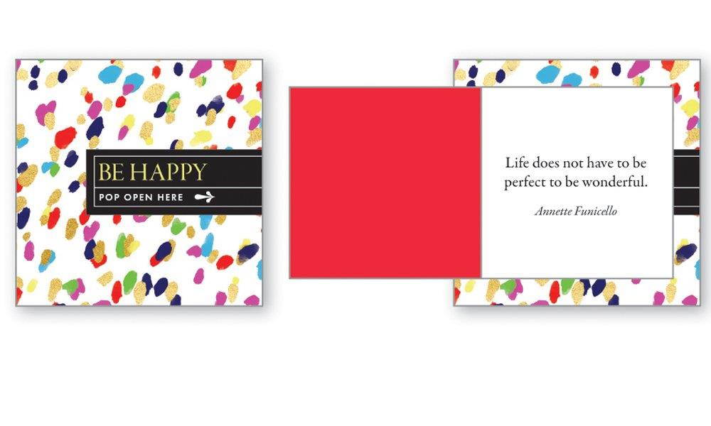 Thoughtfulls Pop Open Cards, BELIEVE, BE HAPPY, SMILE, THANK YOU, SHINE, HAPPY DAY, CARPE DIEM - Inspirational Greeting Cards + Free Bonus GIFT BOUTIQUE Pen