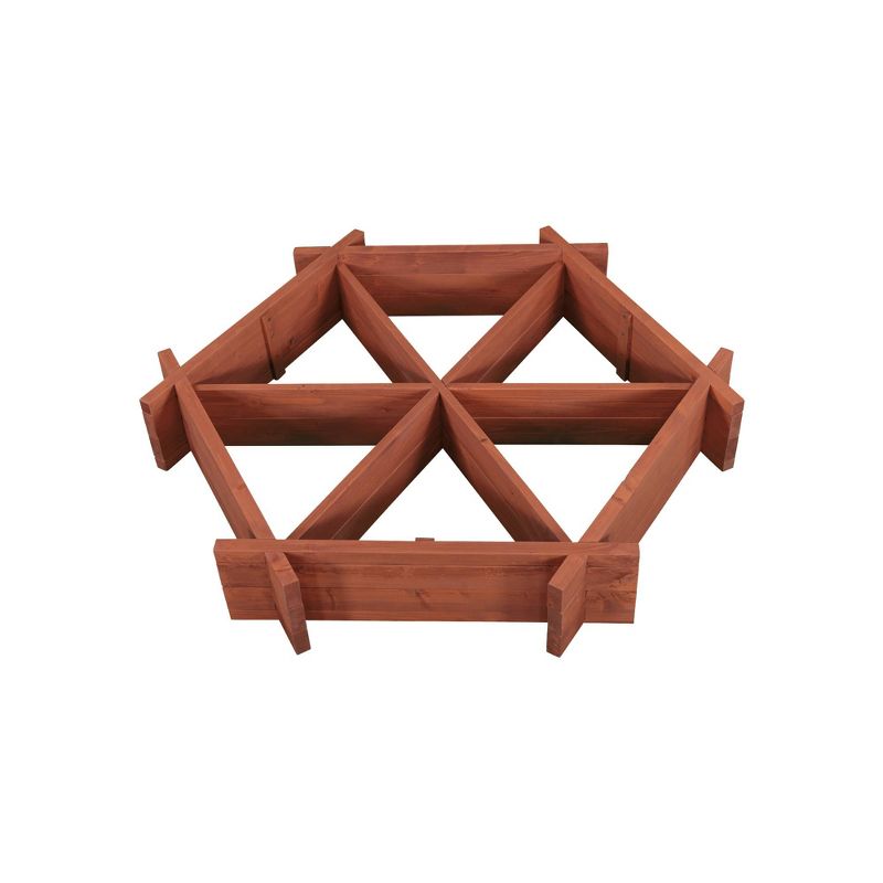 8" H Wood Planters - Brown - Leisure Season