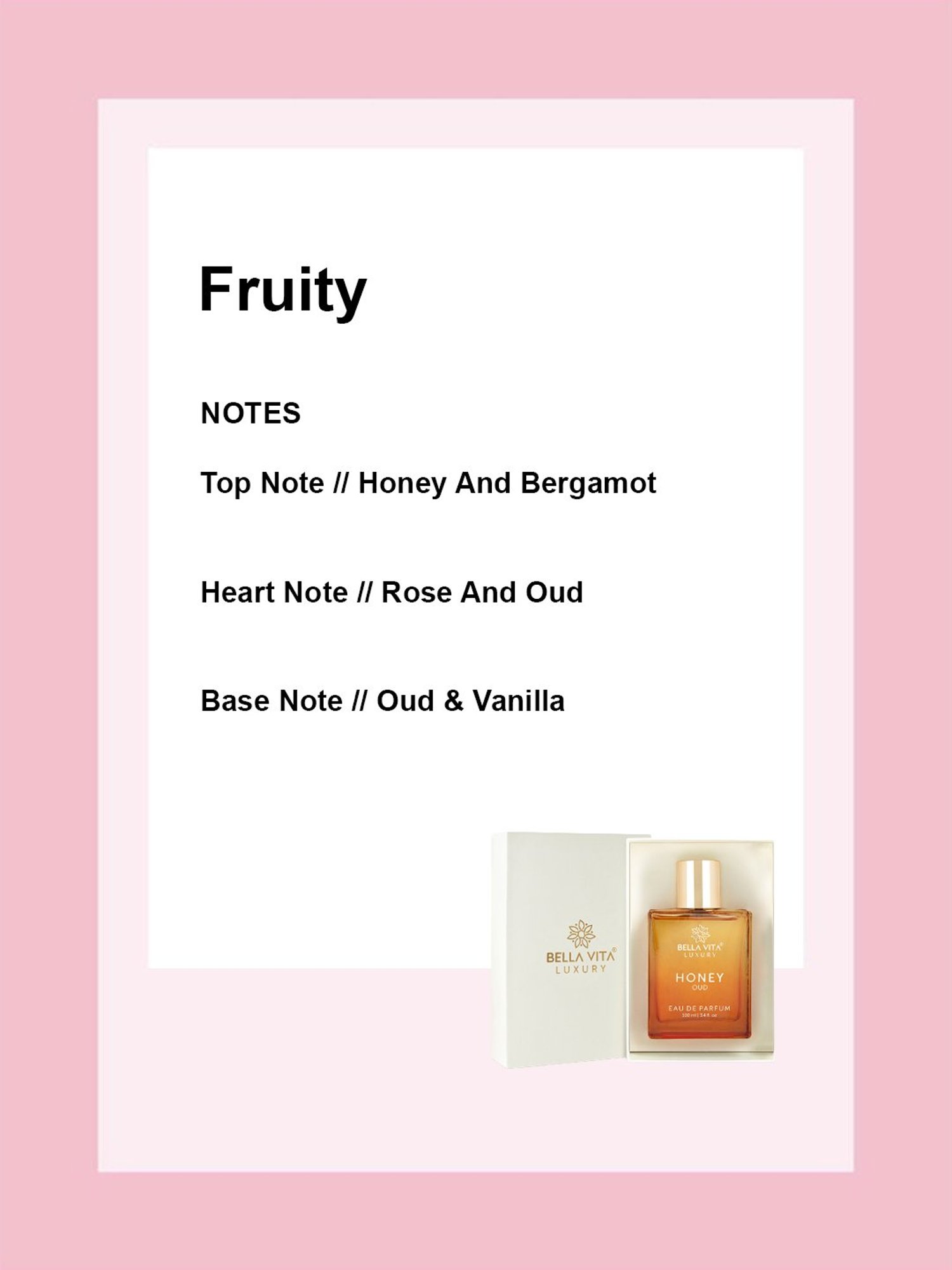 Bella Vita Luxury Honey Oud Eau De Parfum - 100 ml