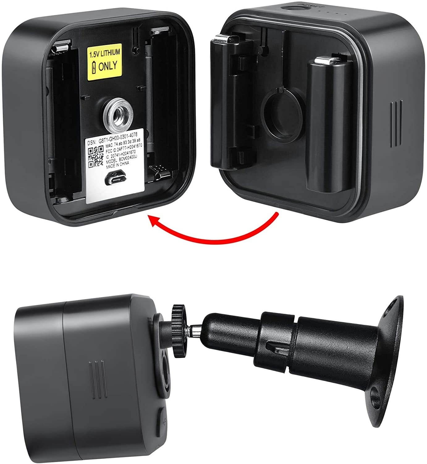 Wasserstein Built-in Lithium-Ion Battery Compatible with Blink Outdoor and Blink Indoor (2 Pack)