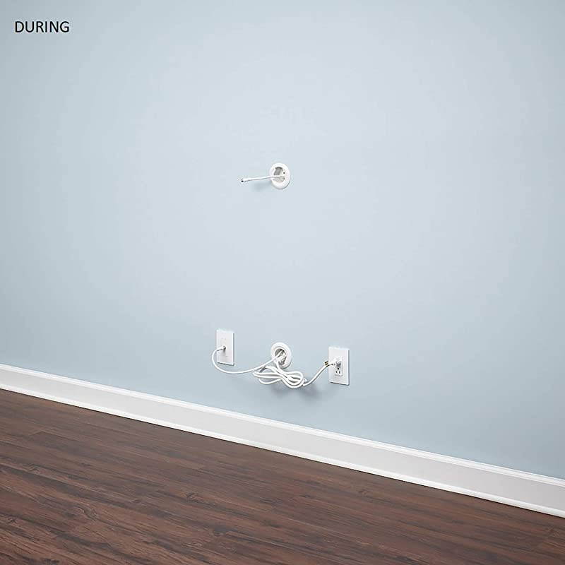 Wiremold Cord Management Kit Flat Screen TV Wire and Cable Hider Organizer Recessed In Wall System White ZKT101