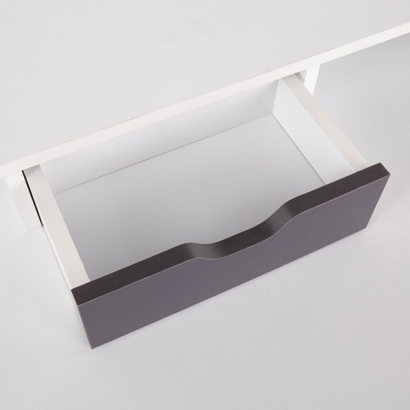 Wishbone Contemporary Computer Desk Wood Gray/White - LumiSource