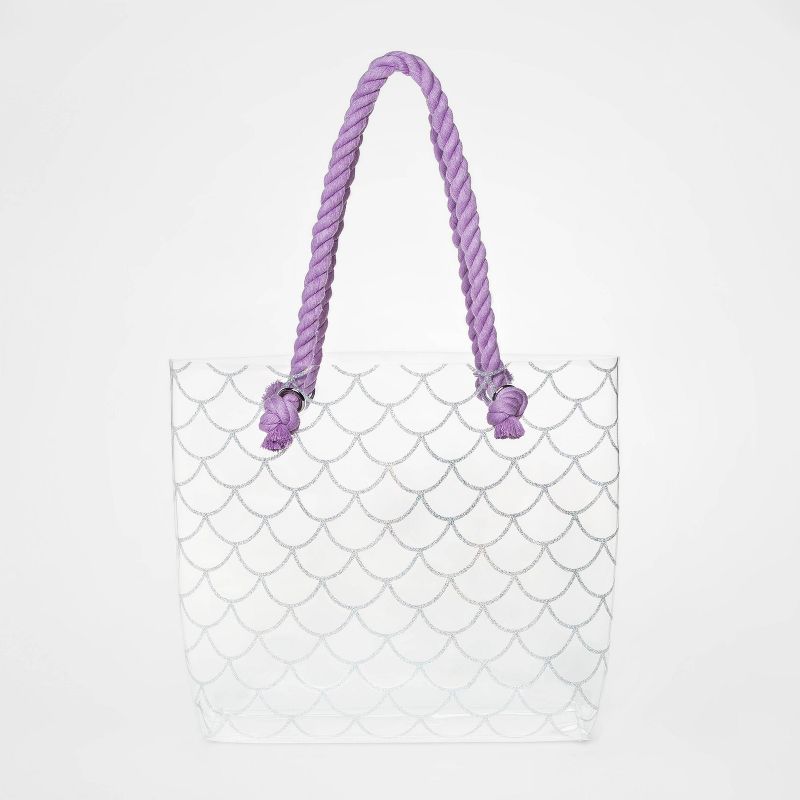 Girls' Jelly Rope Tote Clear Handbag - Cat & Jack™ Clear