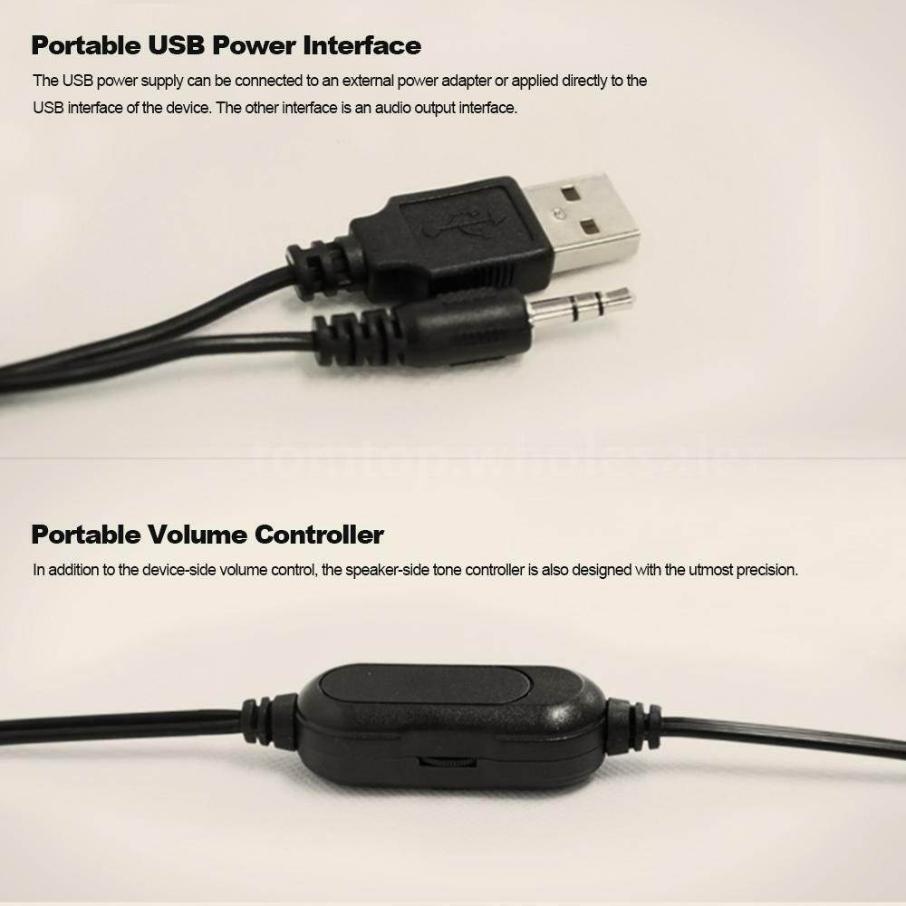 Computer Speakers 2.1 USB Desktop PC Laptop Audio Player System Subwoofer Mini