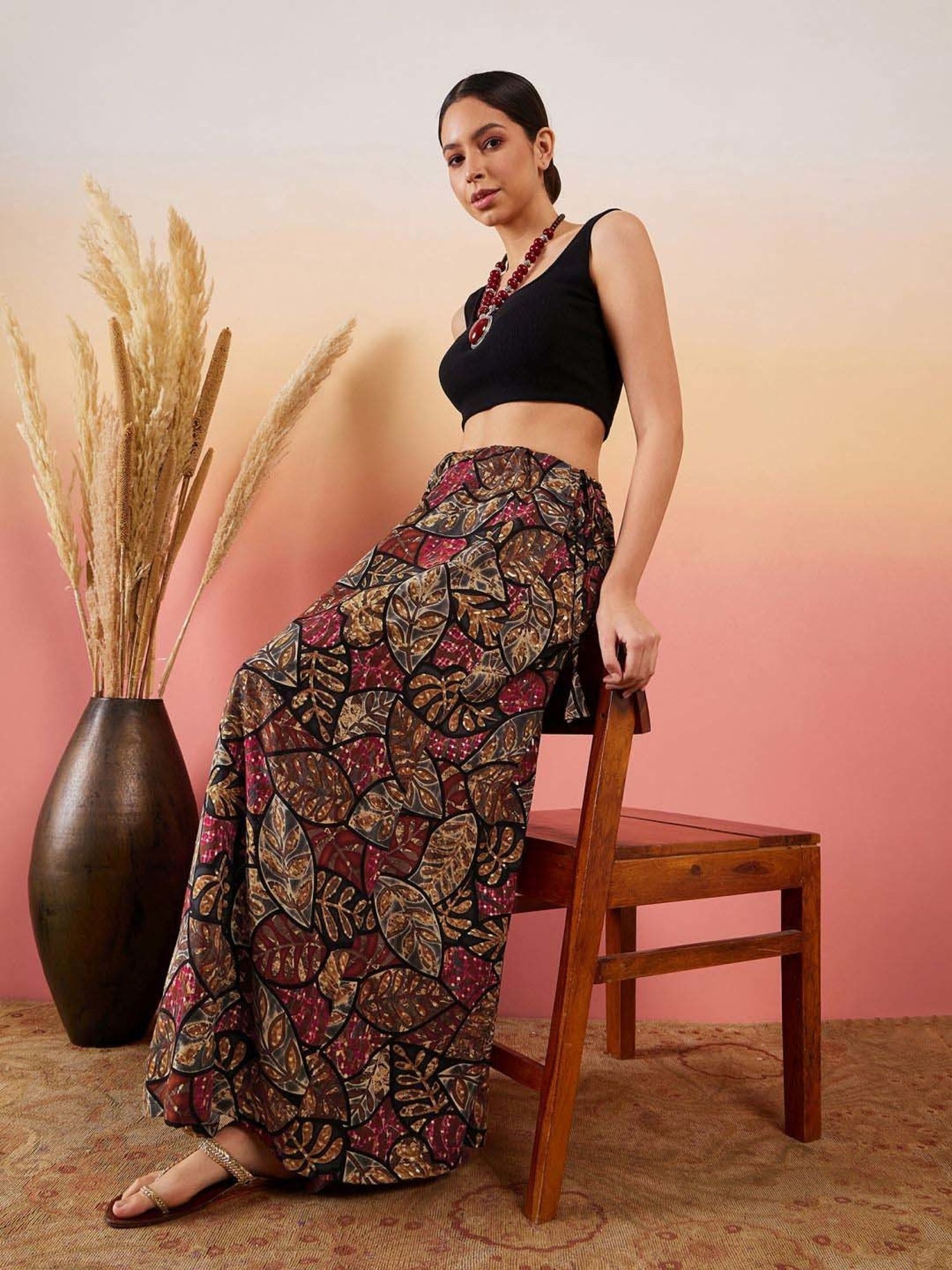 Inweave Multicolored Printed Skirt