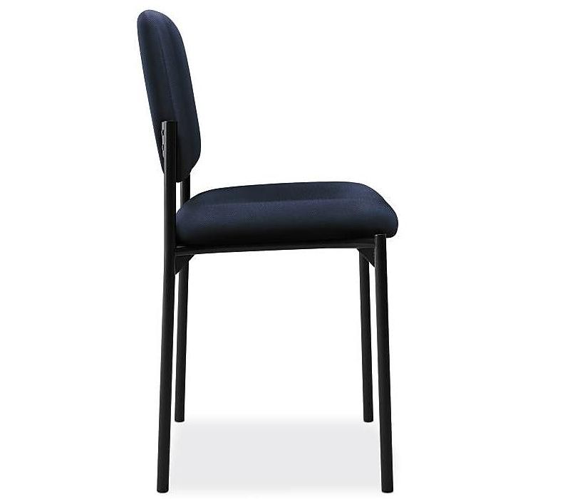 Basyx VL606 Series Stacking Armless Guest Chair Navy Fabric VL606VA90